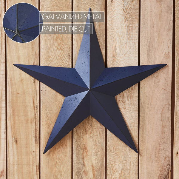 Metal Star Speckled Navy Distressed 24x24