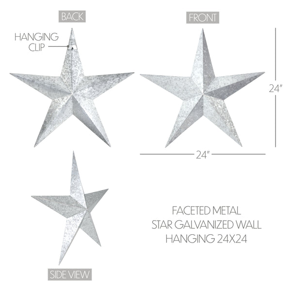 Metal Star Galvanized 24x24