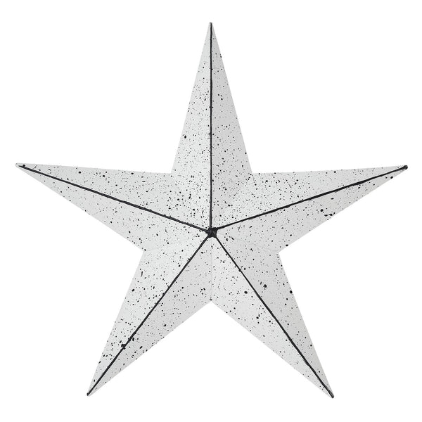 Metal Star Speckled White Distressed 12x12