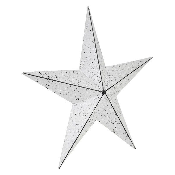 Metal Star Speckled White Distressed 12x12