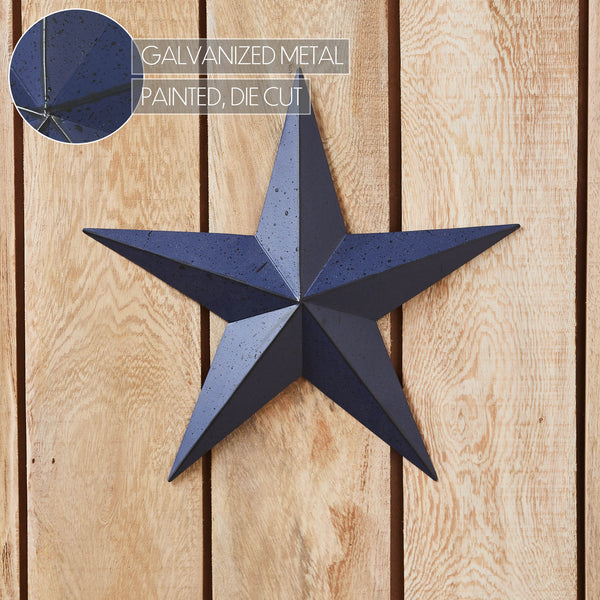 Metal Star Speckled Navy Distressed 12x12
