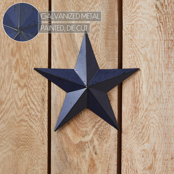 Metal Star Speckled Navy Distressed 8x8