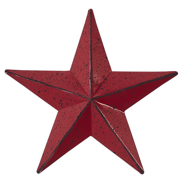 Metal Star Speckled Burgundy Distressed 4x4