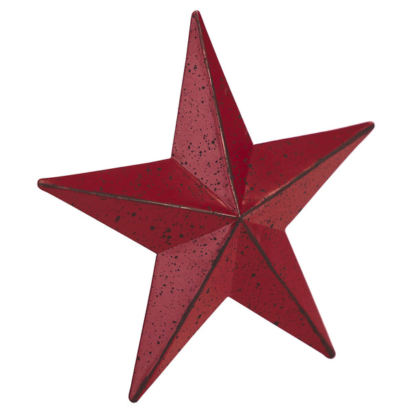 Metal Star Speckled Burgundy Distressed 4x4