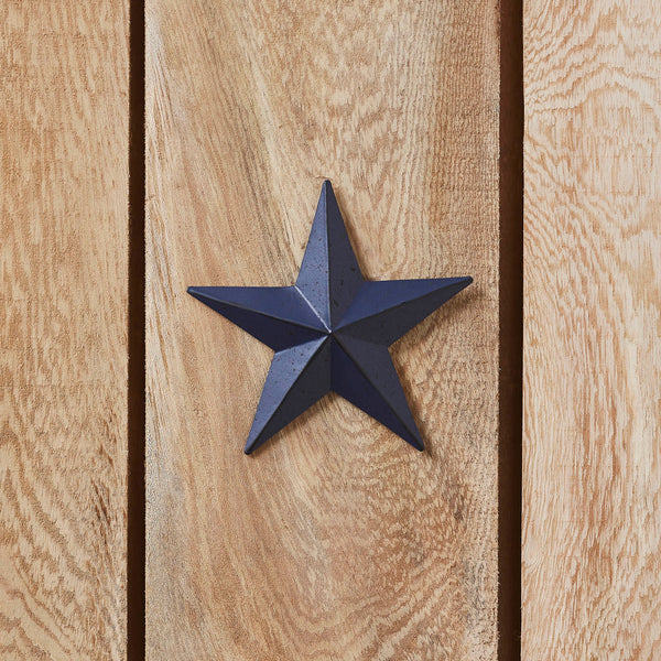 Faceted Metal Star Navy Wall Hanging 4x4