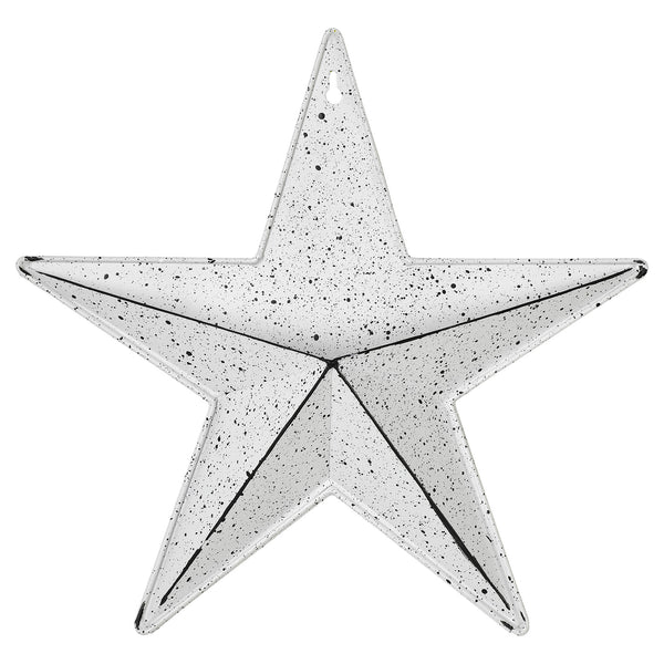 Metal Star Speckled w/ Pocket White Distressed 12x12