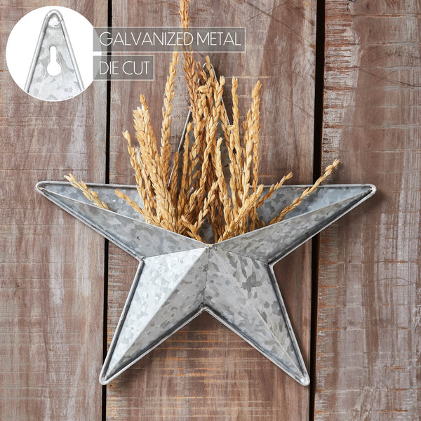 Metal Star w/ Pocket Galvanized 12x12