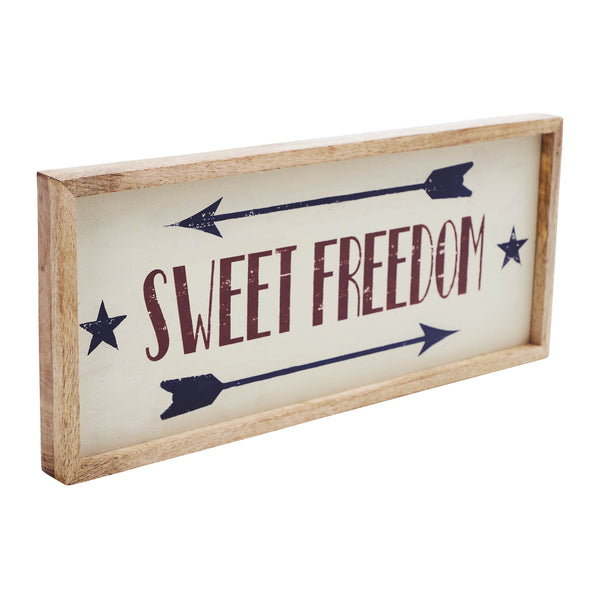 Sweet Freedom Wooden Sign 7x16