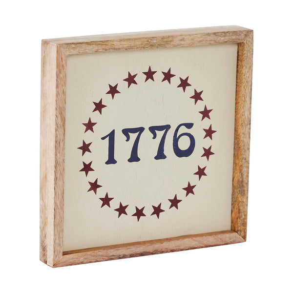 1776 Stars Wooden Sign 7x7