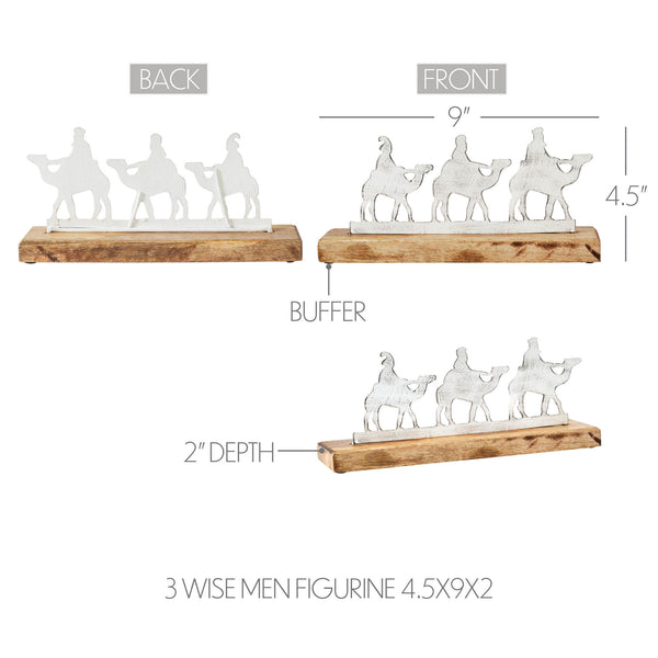 3 Wise Men Figurine 4.5x9x2