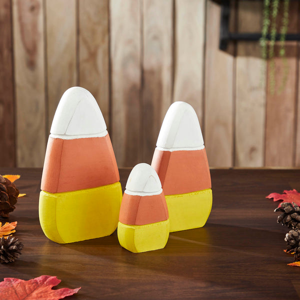 Candy Corn Wood Decor Set of 3 Sizes - Allysons Place