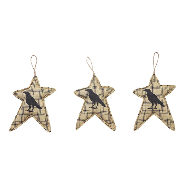 Raven Harvest Primitive Star Bowl Filler Set of 3 (4x3in) Rustic Farmhouse Country Home Decor Accents