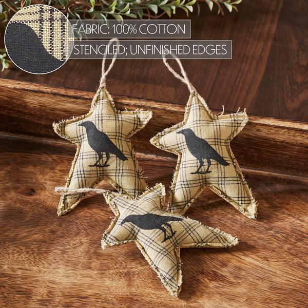 Raven Harvest Primitive Star Bowl Filler Set of 3 (4x3in) Rustic Farmhouse Country Home Decor Accents