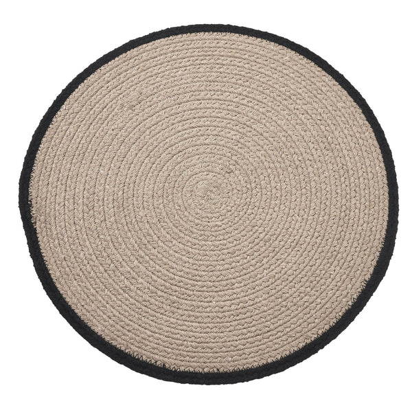 VHC Brands Raven Harvest 14Inch Round Stencil Fabric Placemat Farmhouse Primitive Fall Table Decor