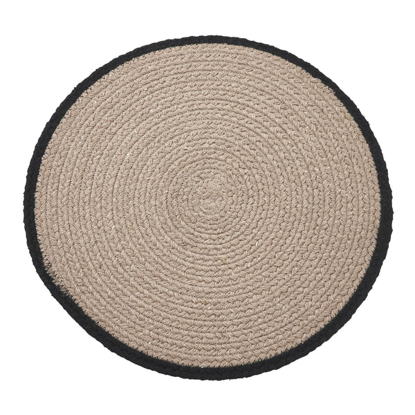 VHC Brands Raven Harvest Stencil 12 Inch Round Cotton Quilted Farmhouse Trivet Hot Pad for Rustic Fall Kitchen Decor