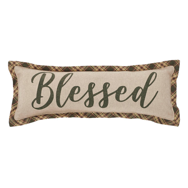 VHC Brands Harvest Blessings Fall Farmhouse Lumbar Accent Pillow 5x15 Country Home Decor