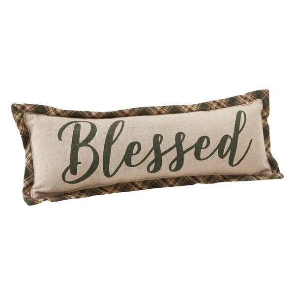 VHC Brands Harvest Blessings Fall Farmhouse Lumbar Accent Pillow 5x15 Country Home Decor