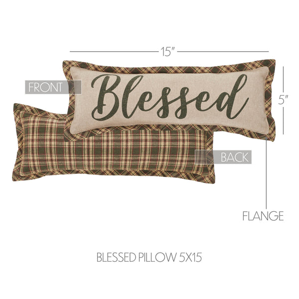 VHC Brands Harvest Blessings Fall Farmhouse Lumbar Accent Pillow 5x15 Country Home Decor