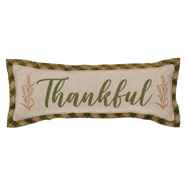 Harvest Blessings Thankful Decorative Fall Throw Pillow Autumn Home Decor Accent Cushion 5x15 Inch