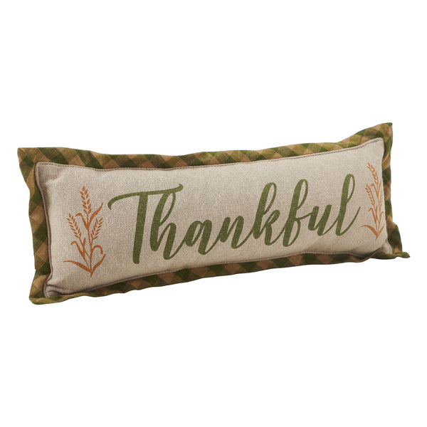 Harvest Blessings Thankful Decorative Fall Throw Pillow Autumn Home Decor Accent Cushion 5x15 Inch