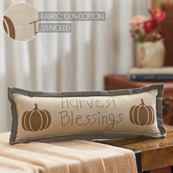 Fall Harvest Pumpkin Lumbar Pillow 5x15 Decorative Autumn Throw Pillow for Home Decor