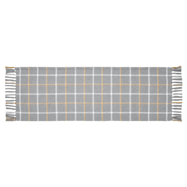 VHC Brands Harvest Blessings Plaid Cotton Table Runner 12x36 Inch Fall Autumn Thanksgiving Farmhouse Rustic Decor