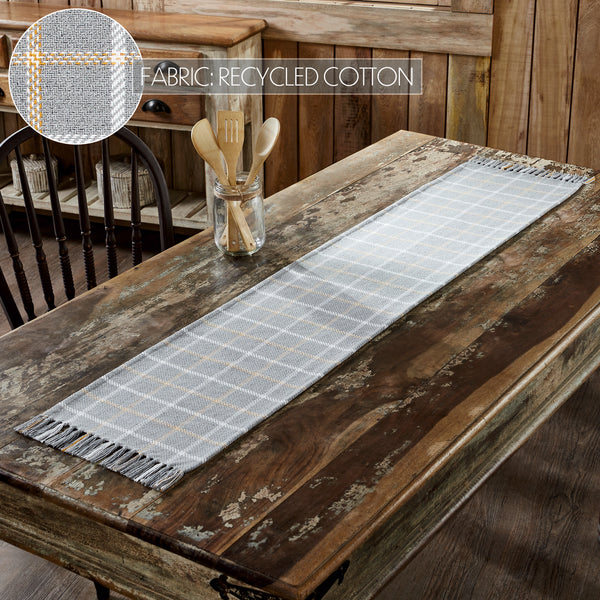 Harvest Blessings Autumn Farmhouse Plaid Woven Table Runner 12x60 Inch Fall Dining Decor