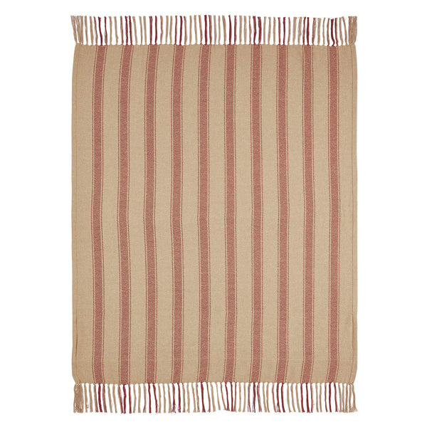 Harvest Blessings Pumpkin Patch Ticking Stripe Woven Throw Blanket 50x60 Fall Autumn Farmhouse Home Decor Accent