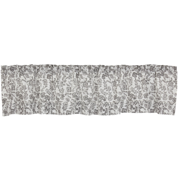 Gray Gables Floral Valance w/out Header 16Lx72W