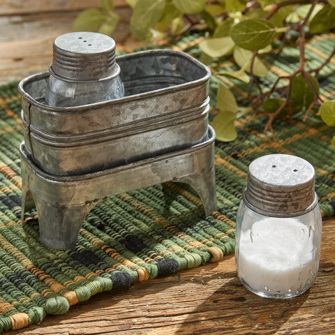 Galvanized Salt and Pepper Set