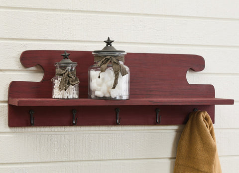 Cozy Farmhouse Shelf With Hooks