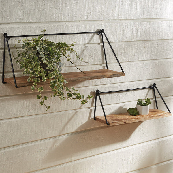 BAR & LOOP SHELVES SET/2