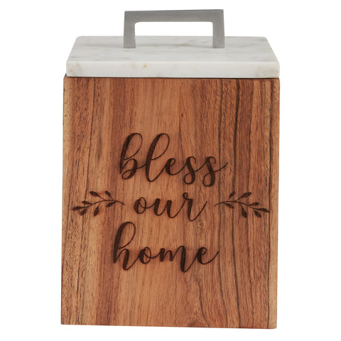 Farmhouse Wood Canister-Small, store your dry goods in farmhouse rustic style.