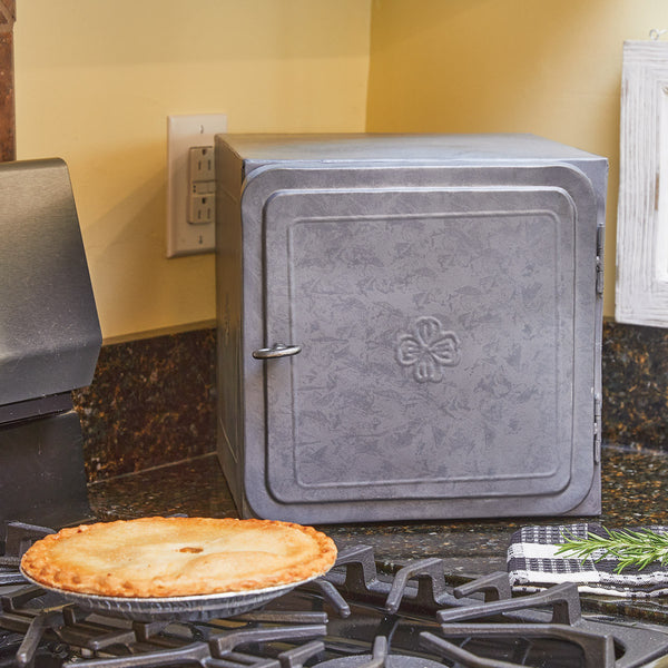 The Vintage Bread Box is ideal to add to your farmhouse decor! Two separate compartments make this useful for different items! Coordinate with the complementary napkin holder and salt & pepper shaker, canisters, and 2-tier organizer for a complete look!
