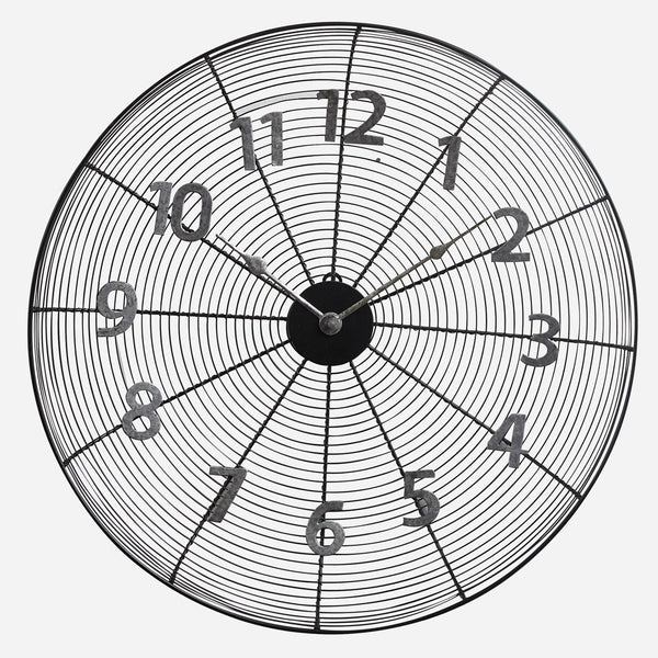 Wire Fan Cover Clock