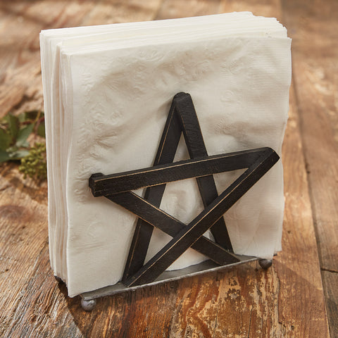 Practical and stylish, this wood Tobacco Star Napkin Holder will add the perfect touch to your country decor! Simply charming!