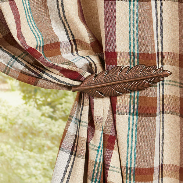 Add a gorgeous accent to your country home with the Pheasant Run Curtain Tie Backs!   DIMENSIONS: 1.75"H x 6.25"W x 2"D