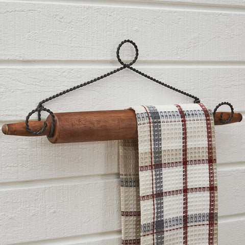 Our Farmhouse Rolling Pin Dish Towel Holder is a must-have in every farmhouse kitchen. This wall rack is a delightful and unique decorative accent that will add a classic farmhouse touch when hanging near your sink or oven. This would also make a great gift for your favorite baker.