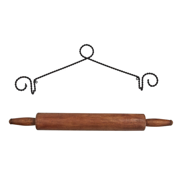 Rolling Pin Dishtowel Holder