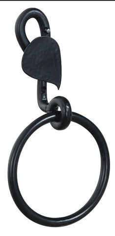 Hammered Leaf Ring Hook