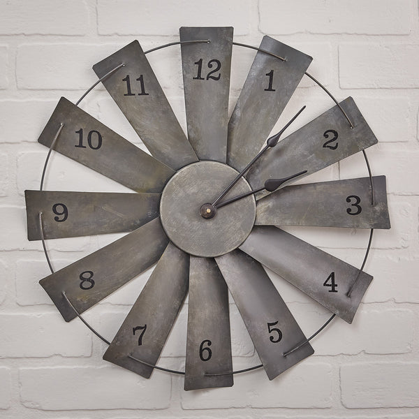 Perfect for the country farmhouse decor, this Windmill Clock will fit with any color scheme! Pretty and fun!