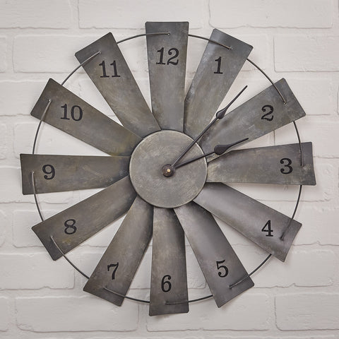 Perfect for the country farmhouse decor, this Windmill Clock will fit with any color scheme! Pretty and fun!