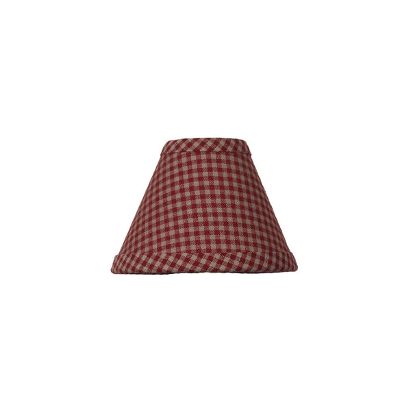 Newbury Gingham Barn Red 6" Shade