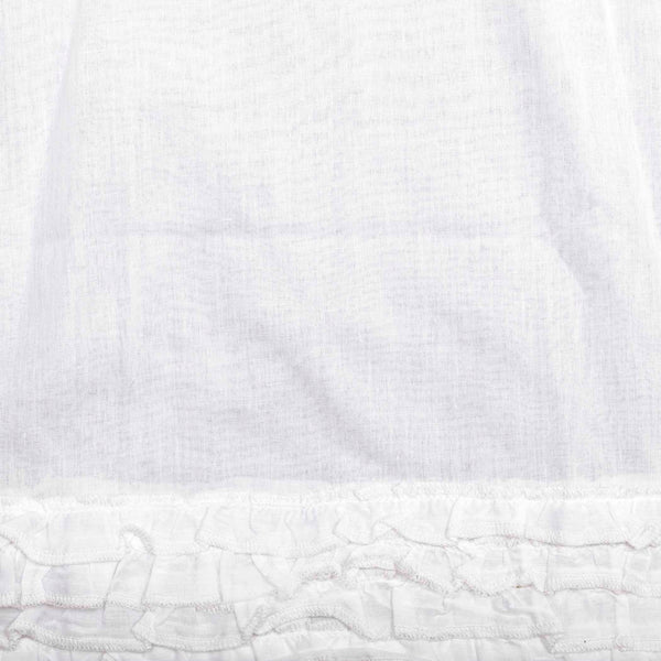 White Ruffled Sheer Valance 16x90