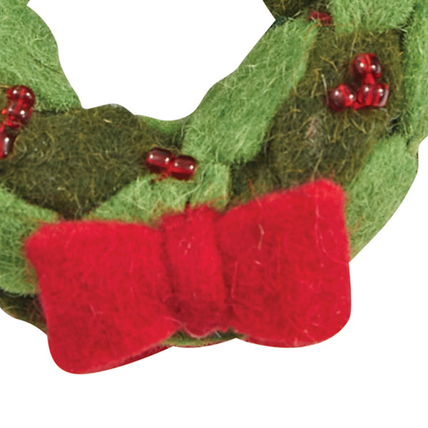 Wreath Felt Ornament (Set of 4)
