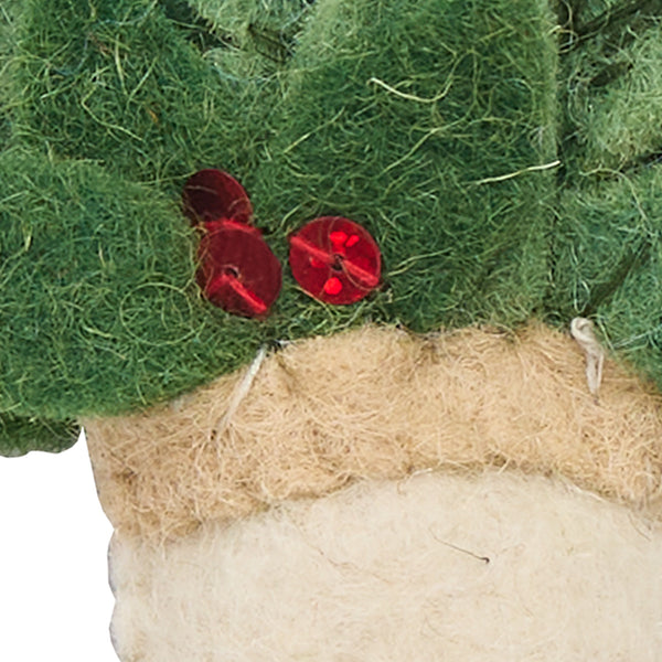 White Socks Felt Ornament (Set of 4)