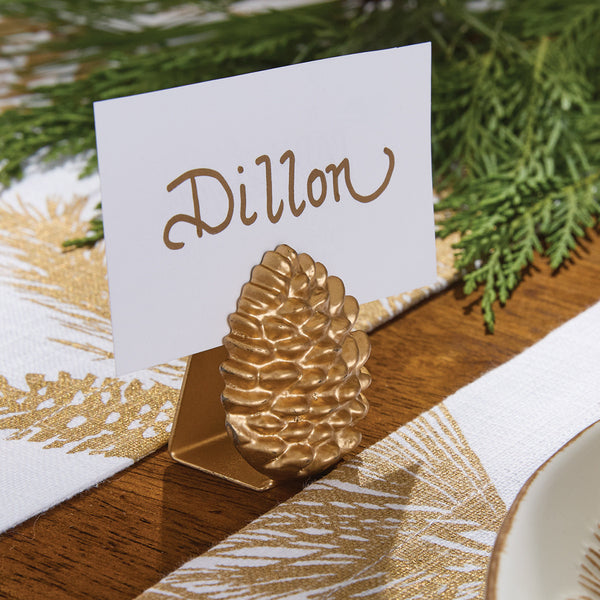 Pinecone Placecard Holder - Gold (set of 4)