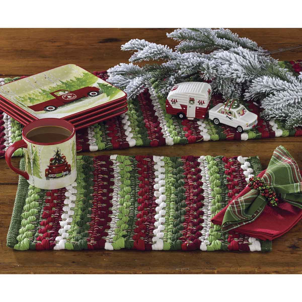 Wintergreen Chindi Table Runner 13X54