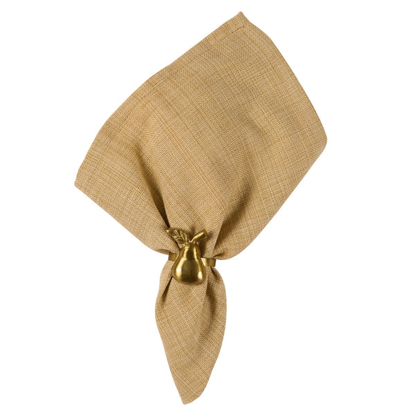 Golden Pear Napkin Rings – Set of 6