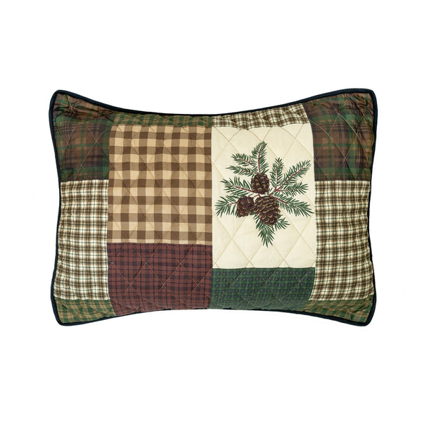 Pine Panels Quilt Set – Pinecone Patchwork Lodge Bedding